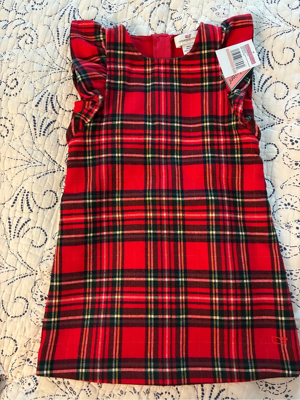 Vineyard Vines Red Plaid Dress - 2T - new with tags